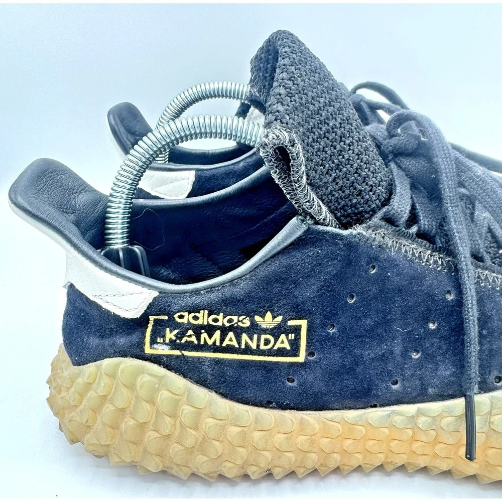 Adidas Kamanda Black Gum Sneakers Mens Size 7.5 Suede Retro Trainers